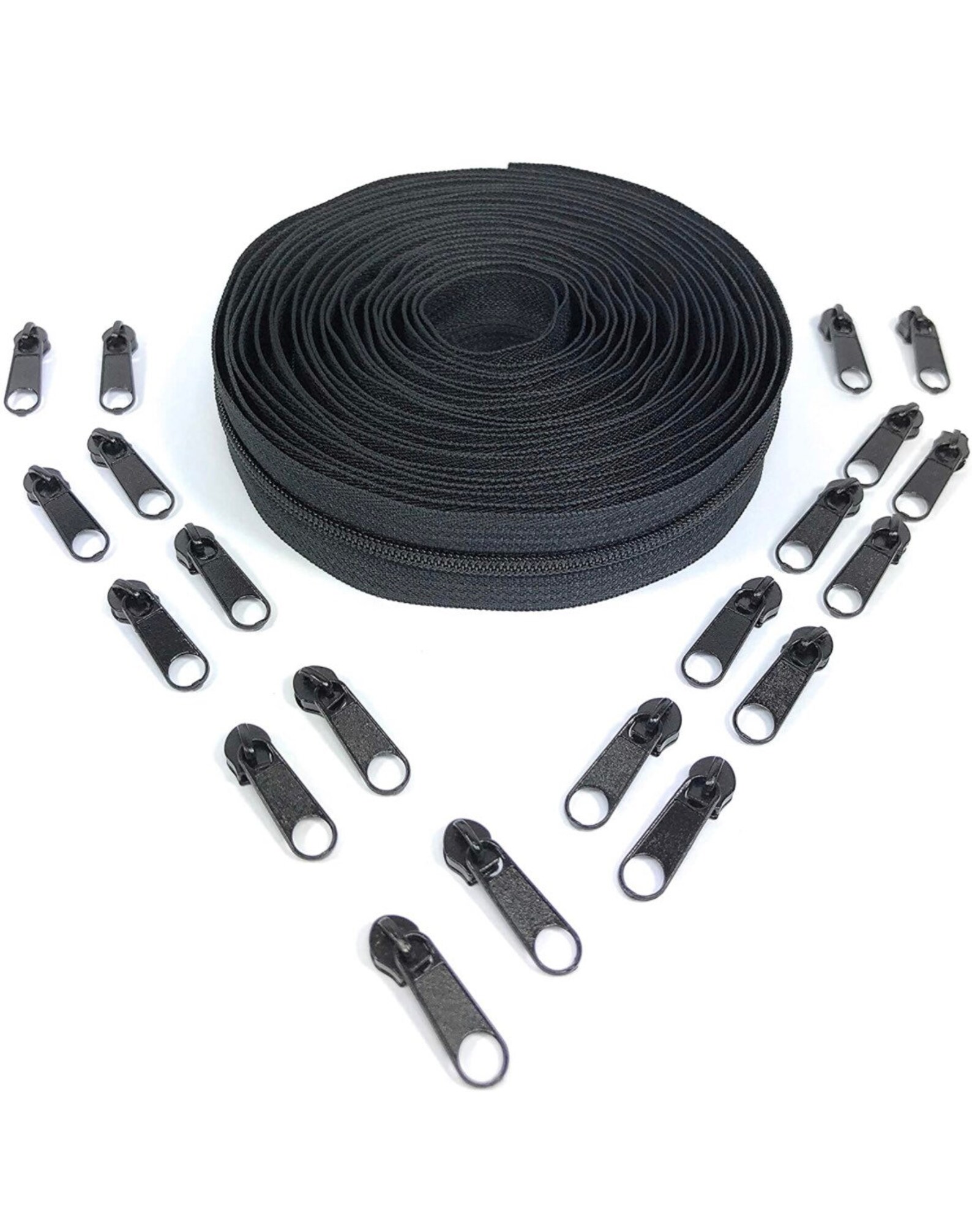 Zippers Black Cut to Size Zippers and Pulls 5 Yards 20 Etsy