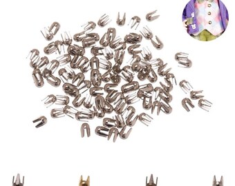 2mm mini claw rivets - 100ct doll size prong rivets -P