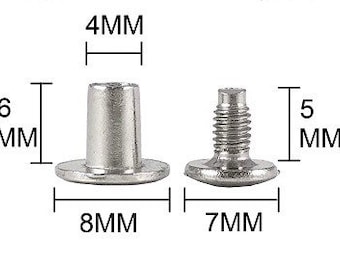Kit de remaches Chicago Screw de 5/16” - 150 unidades, 5 colores - ¡Fácil instalación! ¡Sin herramientas! Perfecto para etiquetas