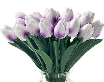 Tulip Spring Flowers - Tulips - Real Touch Tulips - Artificial Flowers - Floral Stems - Artificial Tulips -1