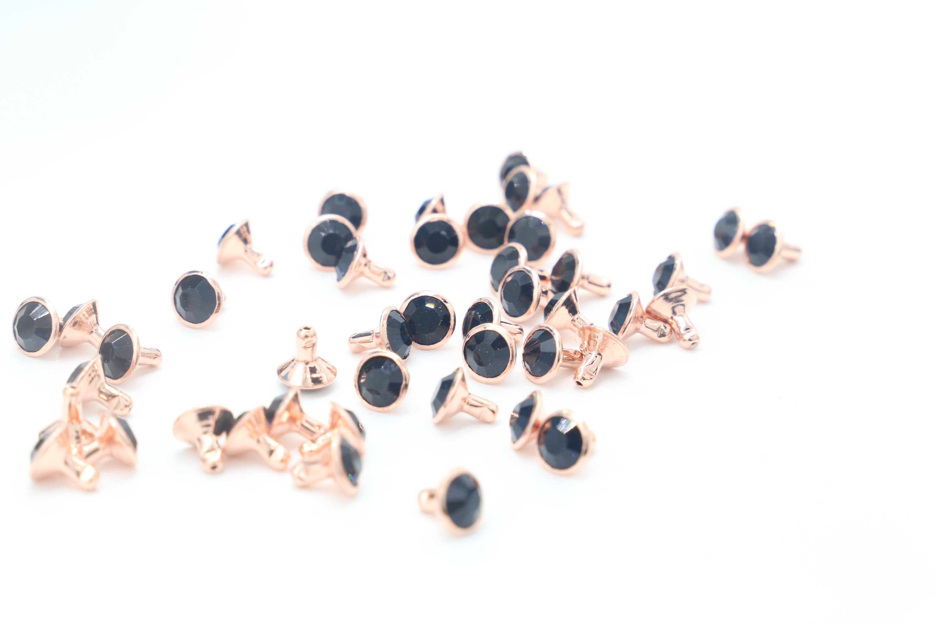 Naval Rivets Navy Rhinestone Rivets - 4mm 6mm 8mm Montana Blue Crystal Rivets - Gem ...