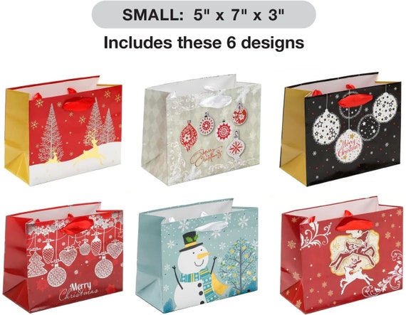Set di sacchetti regalo Megapack 6 misure e 30 design Sacchetti regalo  grandi Sacchetti regalo piccoli Confezioni natalizie P -  Italia