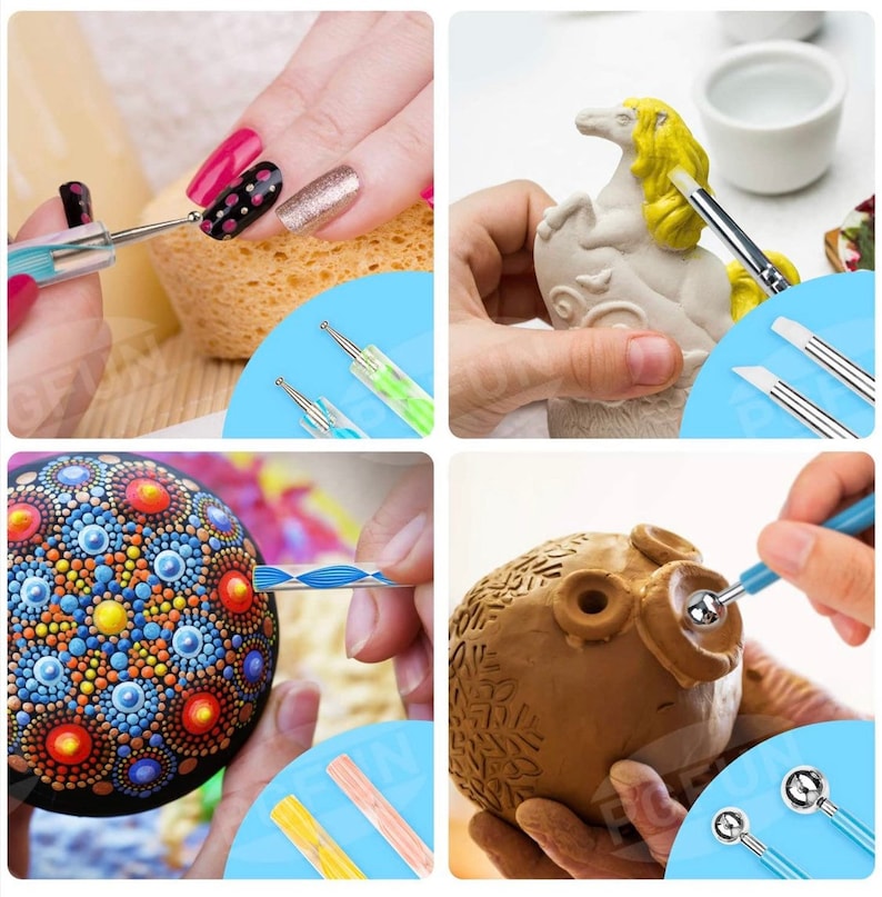 Mandala Dot Art Kit Paint Your Own Garden Rocks Flower Etsy