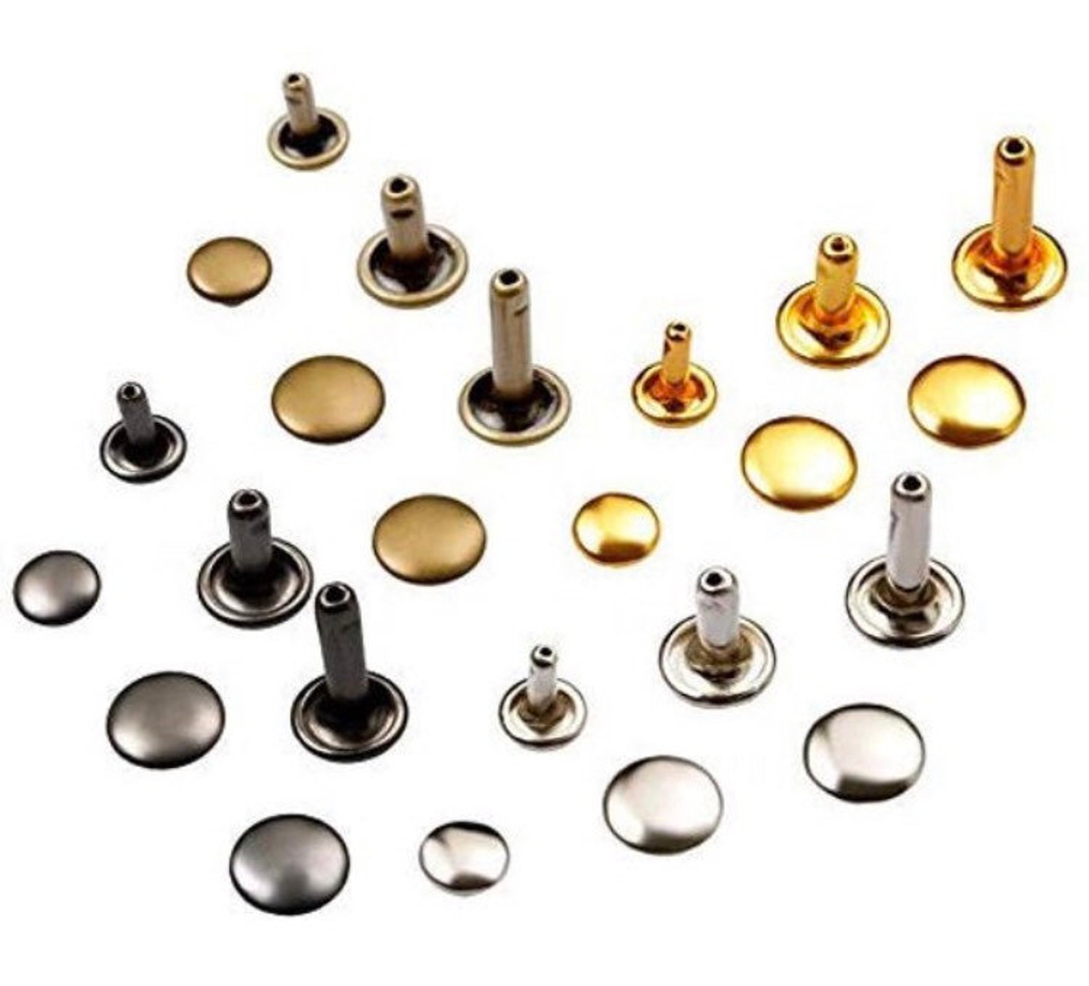 Gold Rivets for Leather 50ct 6mm Gold Cap Rivet Studs Fast Shipping