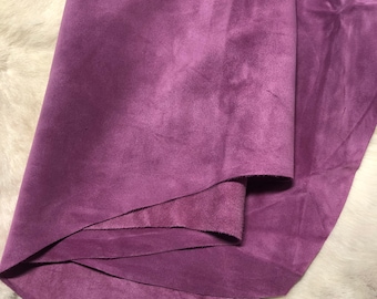 Purple Suede Designer leather - Raw Leather - Wholesale Leather 2-4oz