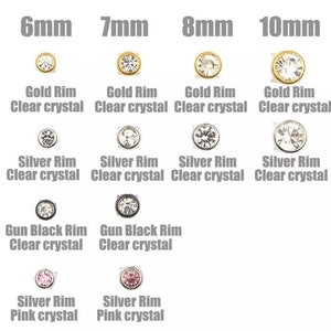 Rhinestone Claw Rivets 6mm 7mm 10mm Crystal Spike Prong Rivets Crystal ...