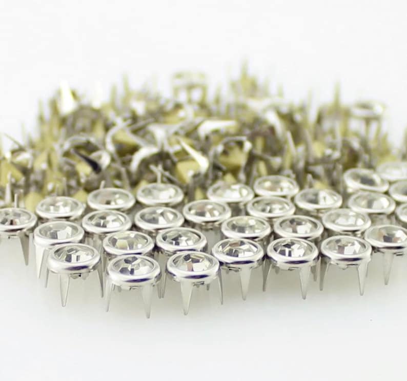 Gem Rivet 7mm Claw Crystal Rivets - Gem Rivets for Leather - Fast Shipping - Etsy