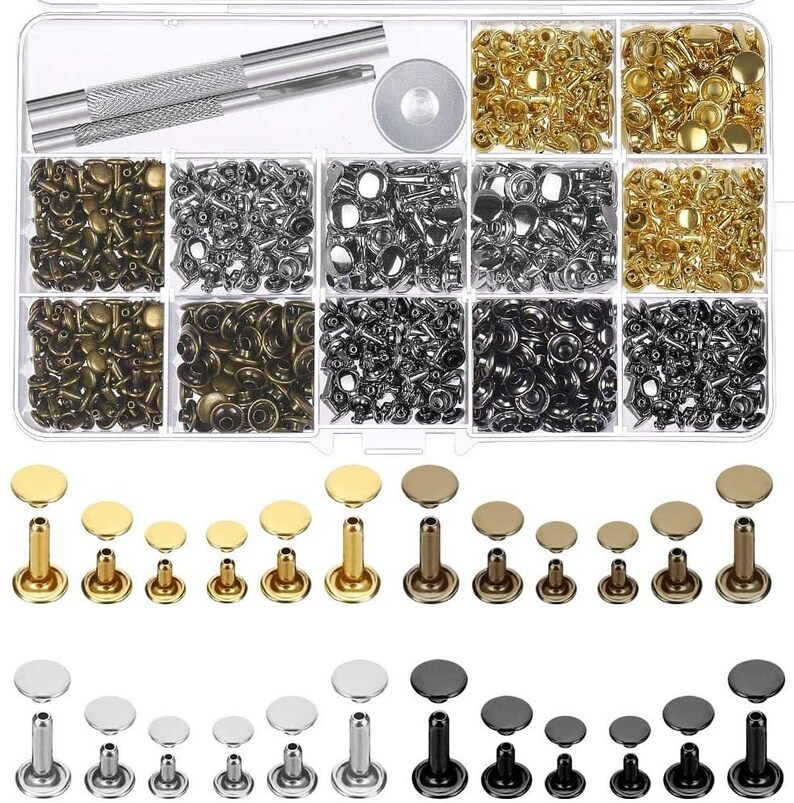 Rivet Kit 480 Sets Double Cap Rivets With Rivet Setting Etsy