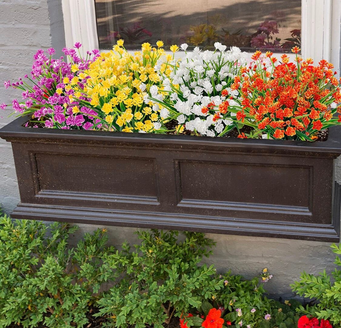 Fiori Artificiali Da Esterno Resistenti Ai Raggi Uv Con Motivo Originale,  Pianta Artificiale Appesa In Plastica Che Non Svanisce Mai Per La  Decorazione Di Casa, Giardino, Veranda O Finestra (viola)