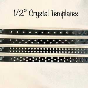 Crystal Rivet Pattern Acrylic Leather template Leather pattern spacing guides P image 3