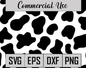 Cow Print Svg - Seamless Cow svg - Spot pattern - Dalmatian Print svg - SVG eps DXF Patterns for printing, vinyl, and engraving