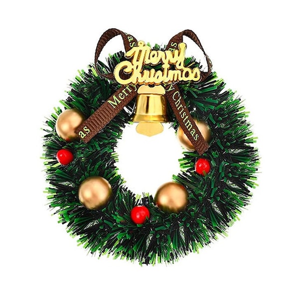 Christmas Wreaths - Mini Christmas Wreaths for Christmas Villages, Dollhouses, Giftwrap, and Christmas Decor -P