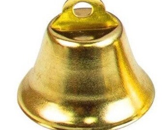 Bells for Crafts, Wreaths, Ornaments, Pet Collars and Trees - 20ct 1” Gold Bells