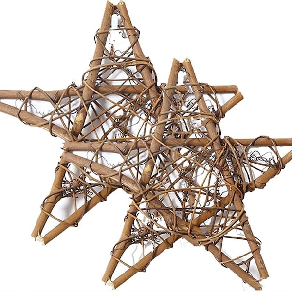 Wicker Stars for Wreaths, Decor, Trees, Ornaments, and Crafts -P