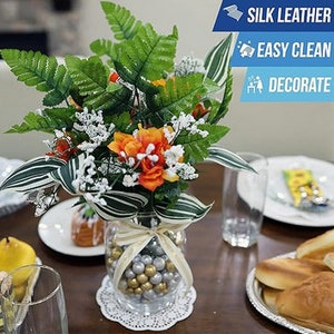 Fern Artificial Silk Leaves 16 Great for Wreaths Flower Arrangements Home Decor image 4