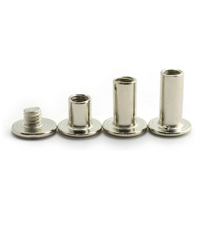 Chicago Screw Rivets M5x6mm 10mm 12mm Facile à utiliser, idéal pour les étiquettes 3 image 7