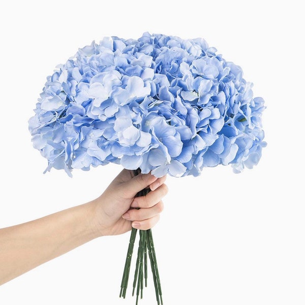 Hydrangea Flowers - Silk Flowers - Wedding Decor - Hydrangea Floral Stems w/ removable stem - Great for wedding flowers -P