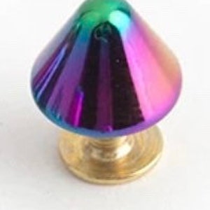 Rivetti a vite conici arcobaleno - Viti Chicago arcobaleno - Perni a vite conici - 10 pezzi