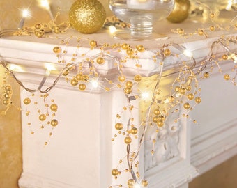 Christmas Garland - Mantle railing lighted garland - Winter Decor - Mantle Decor - Christmas Decor -P