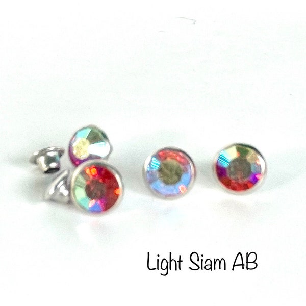 NEW! Colored AB Rhinestone Rivets - Small Medium Large Crystal Rivets for Leather, Sewing, and Crafts -39