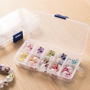 10 compartment adjustable box organizer for jewelry, beads, rivets, and trinkets image 6