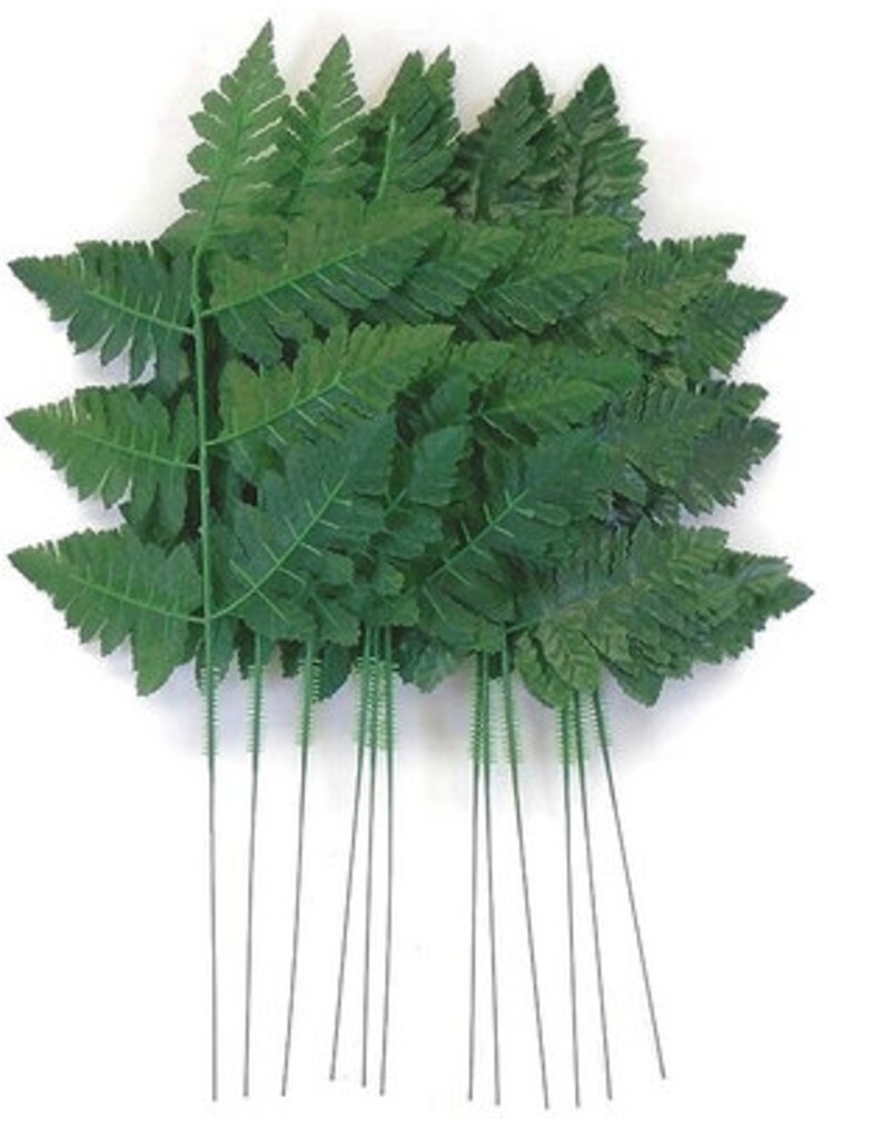 Fern Artificial Silk Leaves 16 Great for Wreaths Flower Arrangements Home Decor image 2