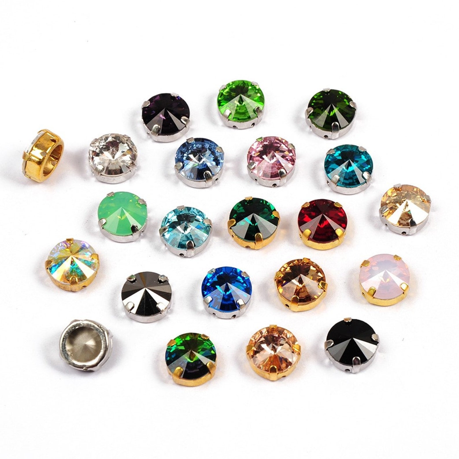 Gemstone Cabochon Settings Sew On, Glue On, or Use as as Rim Set Etsy