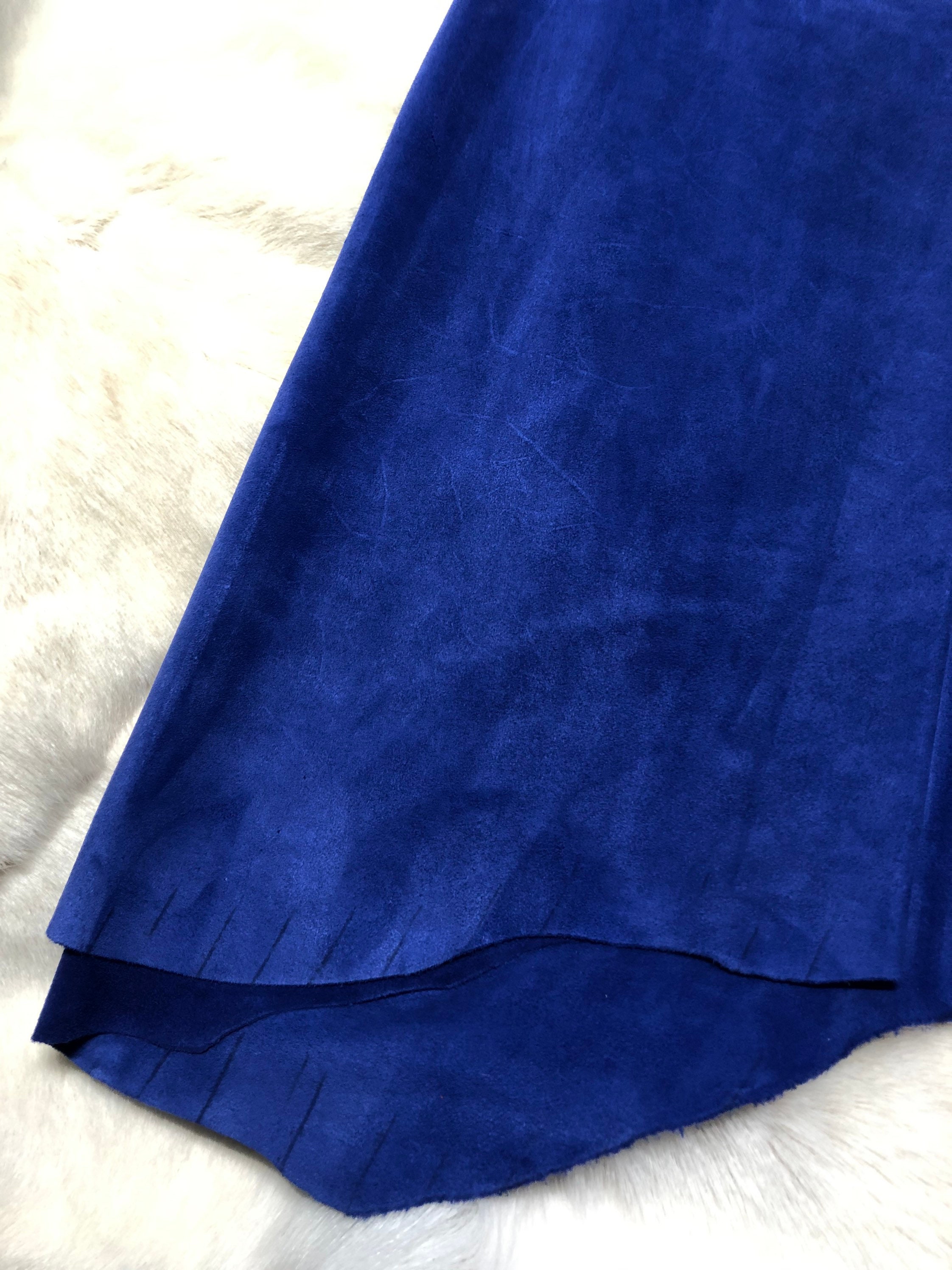 suede leather polish blue