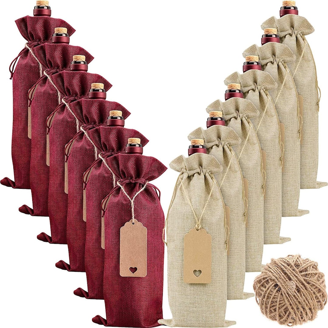 Wine Bottle Gift Bags Reusable Eco Friendly Christmas Gift Bag