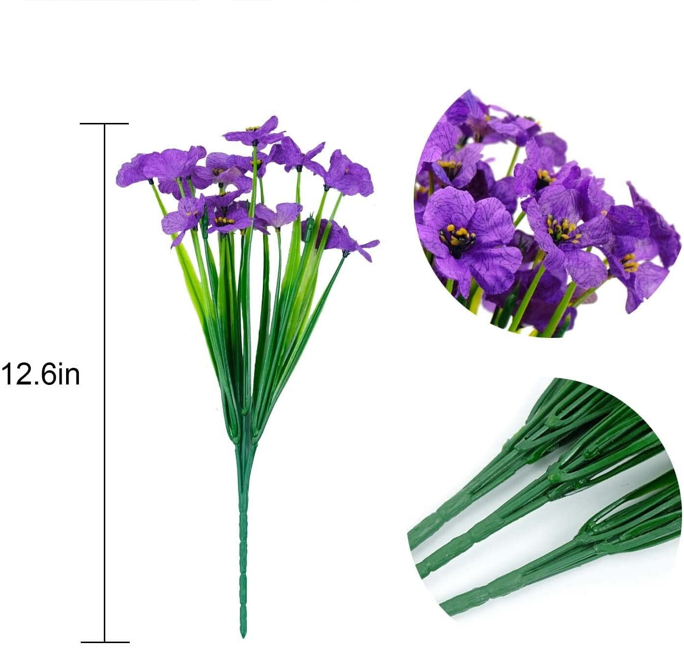 Petunias - Artificial Petunia Stems - UV Resistant Outdoor Spring