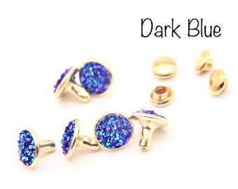 New Drusy Crystal Rivets - 9mm Crystal Rivets - NEW ITEM only found here! -9