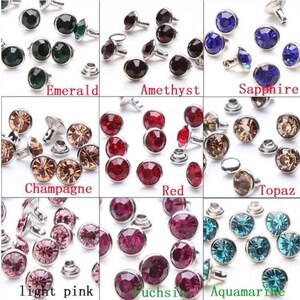 Gem Rivet Light Peach Crystal Rivets 20ct - 8mm Crystal Rivets - Gem Rivets for ...