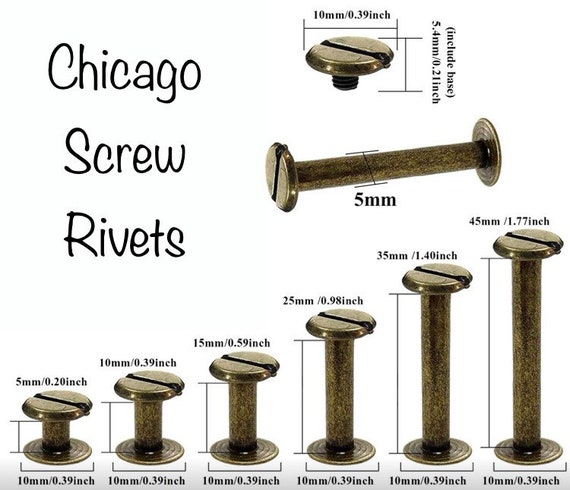 Chicago Screw Rivets 5mm Thru 45mm Easy Install No Tools Required