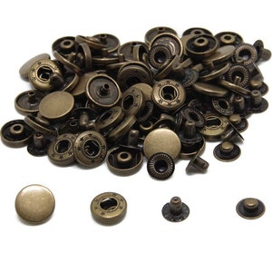 Rainbow Metal Snaps, Rose Gold Spring Snap Buttons 12.5mm Snap Button 633 831 655 Snaps 1 image 8