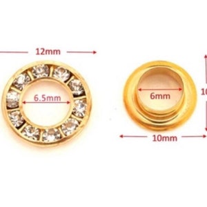 6mm 1/4 Crystal Eyelets Crystal Grommets P image 5