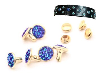 New Drusy Crystal Rivets - 9mm Crystal Rivets - NEW ITEM only found here! -5