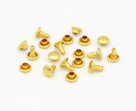 Uxcell 100 Sets Leather Rivets, 10x8mm Double Cap Rivets