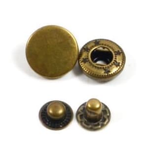 Rainbow Metal Snaps, Rose Gold Spring Snap Buttons 12.5mm Snap Button 633 831 655 Snaps 1 image 7