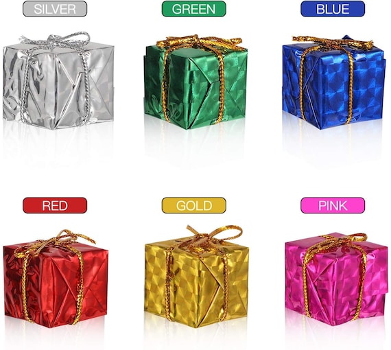 Mini Christmas Gifts 20ct Mini Present Boxes for Christmas Villages,  Dollhouses, Giftwrap, Trees, and Christmas Decor 