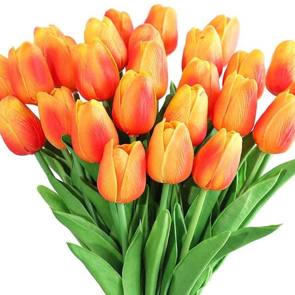 Tulip Flowers - Tulips - Real Touch Tulips - Artificial Flowers - Floral Stems - Artificial Tulips -P