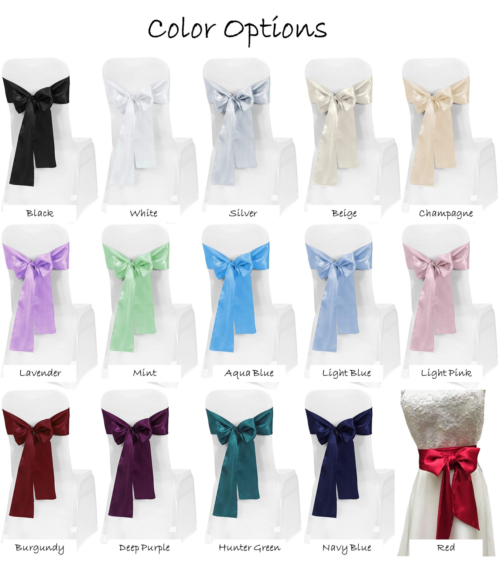 Bridal Bow Double side Satin Sash Bow Wedding Chair Bow Romantic Wedding Bow Wedding Table Decor Elegant Decor 2 Etsy Singapore