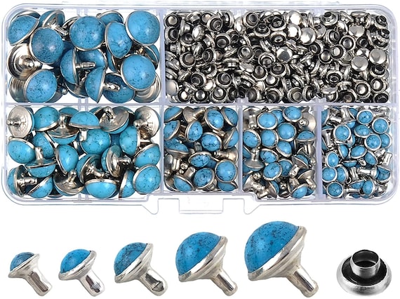 Turquoise Stone Rivet Kit 240 Sets Turquoise Rivets With - Etsy