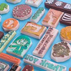 Rubber Stamp Making kit with Stamp Blocks and Tools- Printmaking kit