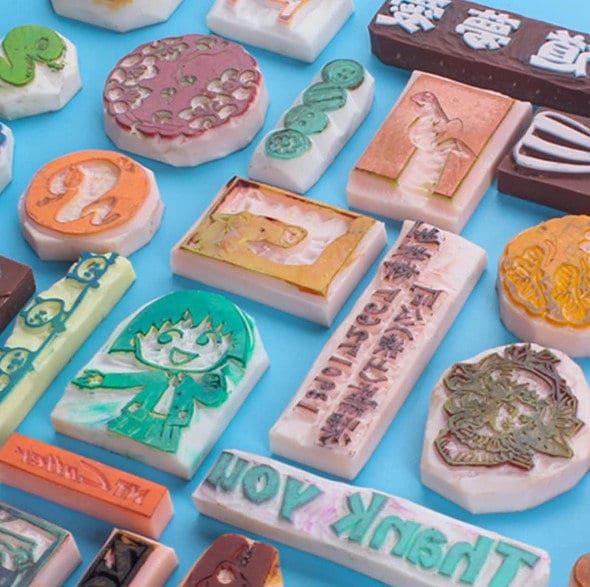 Rubber Stamp Making kit with Stamp Blocks and Tools- Printmaking kit