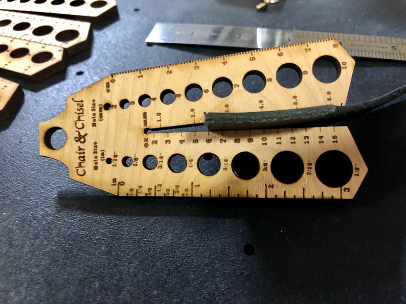 Leather Thickness Gauge - Hardware Calipers - Wooden Ruler - Etsy