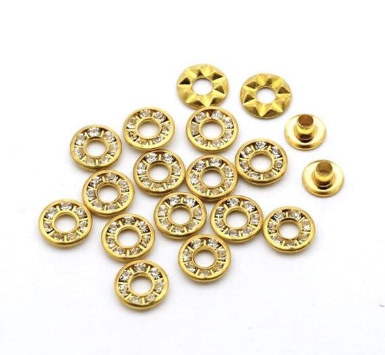 6mm 1/4 Crystal Eyelets Crystal Grommets P image 6