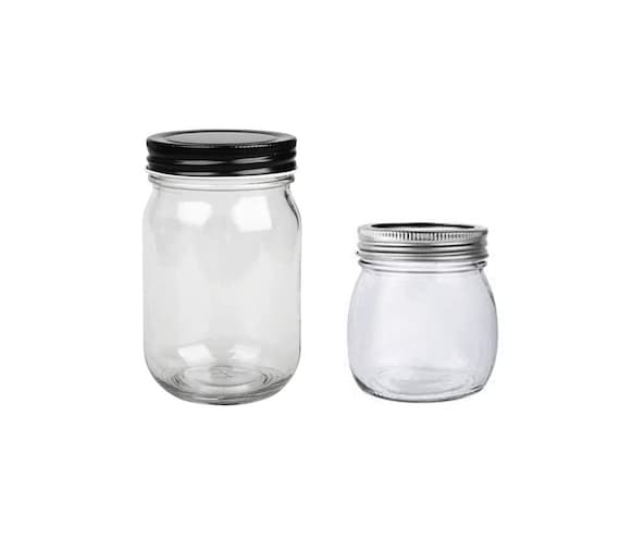 Set of 6 Empty Glass Candle Jar w/ Lid Candle Making Crafting 17 Oz -  multiple