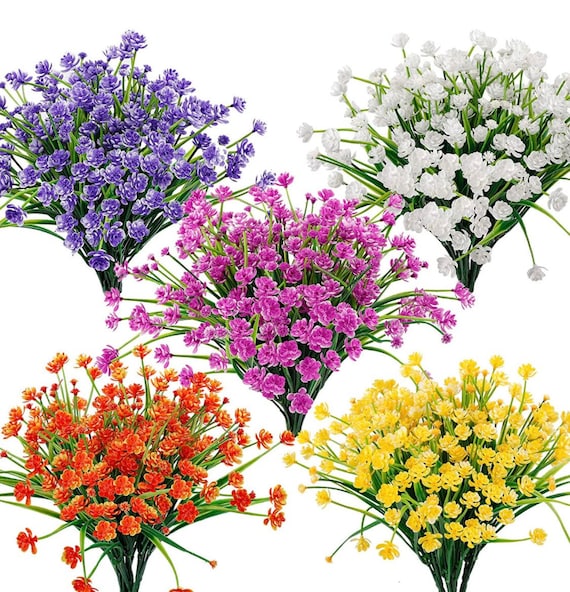 Outdoor Artificial Flowers UV Resistant Indian Paintbrush Flowers Spring  Flowers Outdoor Plants Floral Stems P 