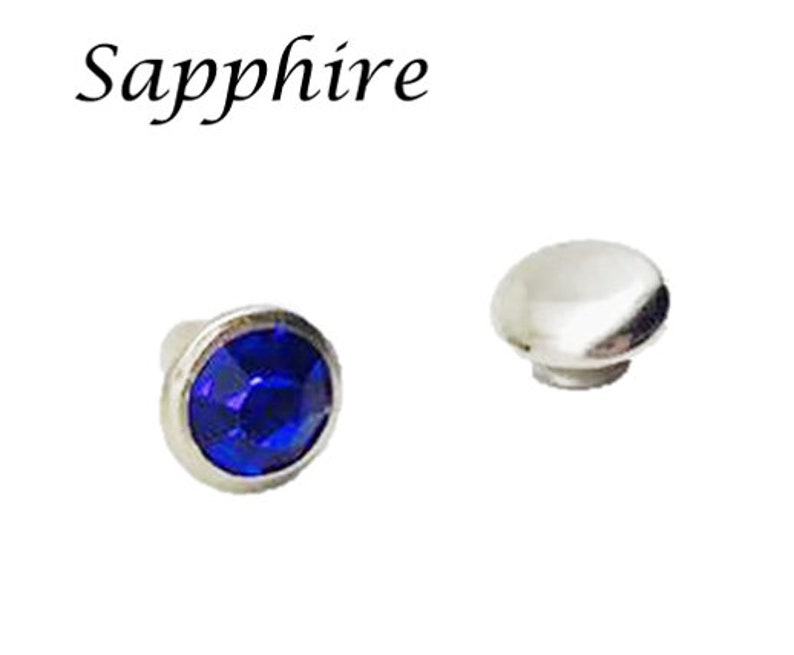Gem Rivet Sapphire Rhinestone Rivets - 4mm 6mm 8mm Green Crystal Rivets - Gem ...