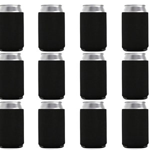 12-pack tomma burkylhylsor, flera färger - Anpassningsbara sublimeringsburkylare i bulk, tjock hopfällbar dryckesisolatorhylsa